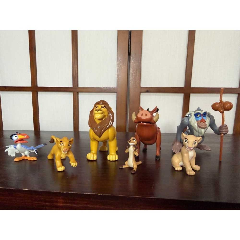 Lion King Figures Lot Originals 90s Nostalgia Toys 7- Zazu Pumbaa Timon Rafiki